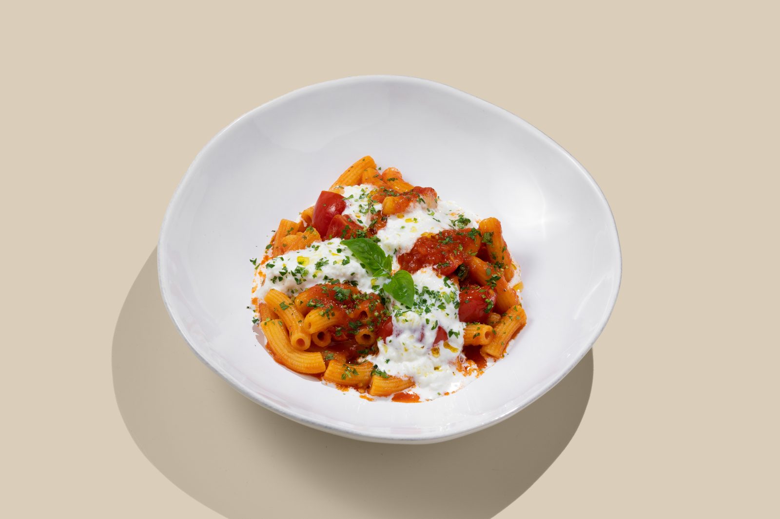 Tortiglioni with Tomato & Stracciatella
