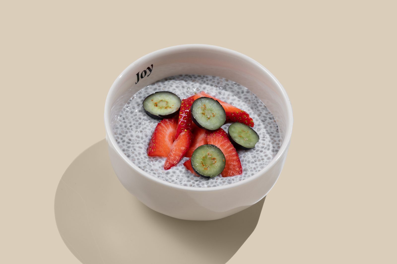 Chis seed pudding with coconut milk