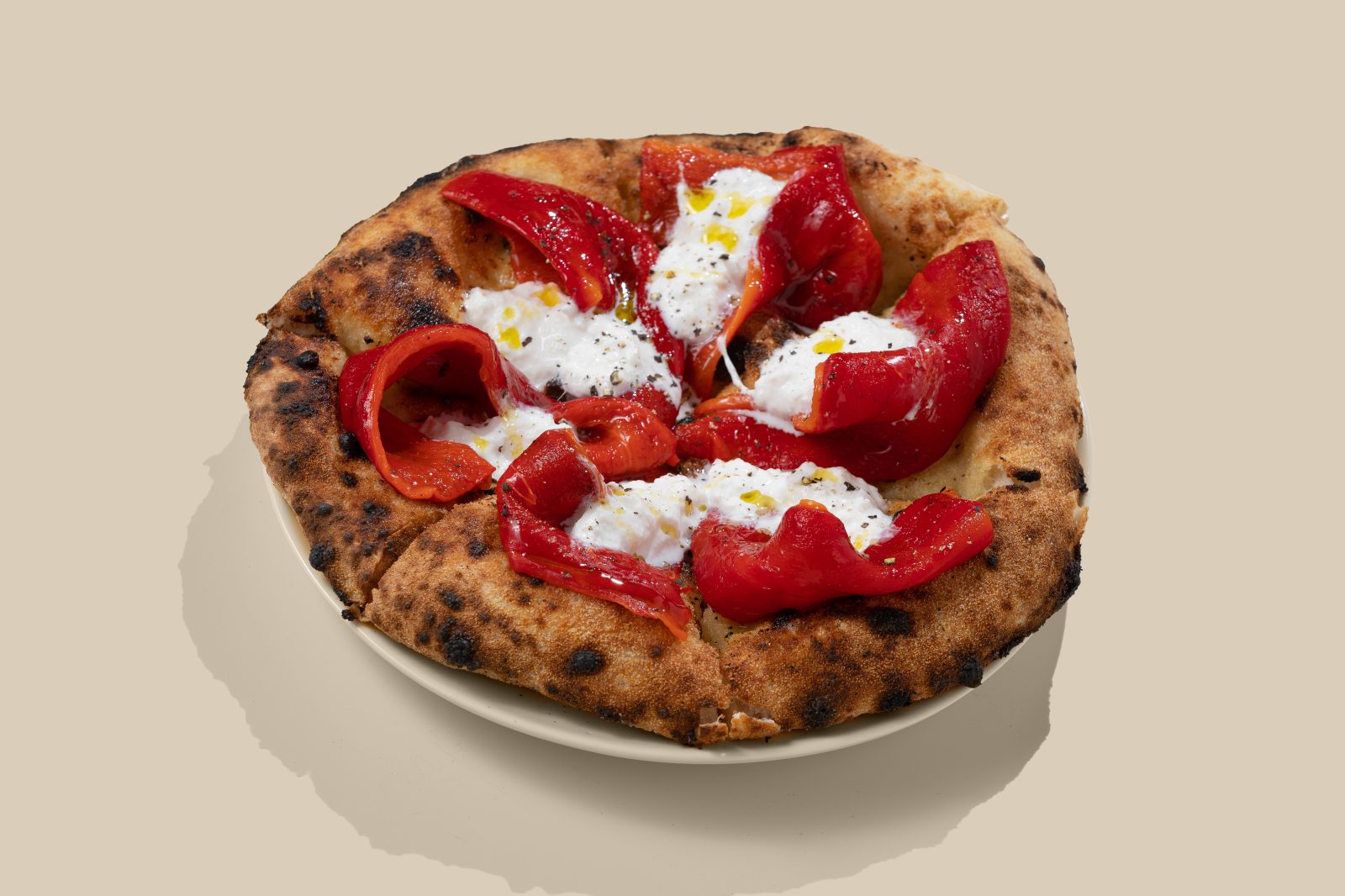 With Roasted Pepper & Stracciatella